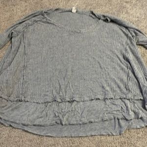 Free People thermal shirt with cuffs and thumb holes